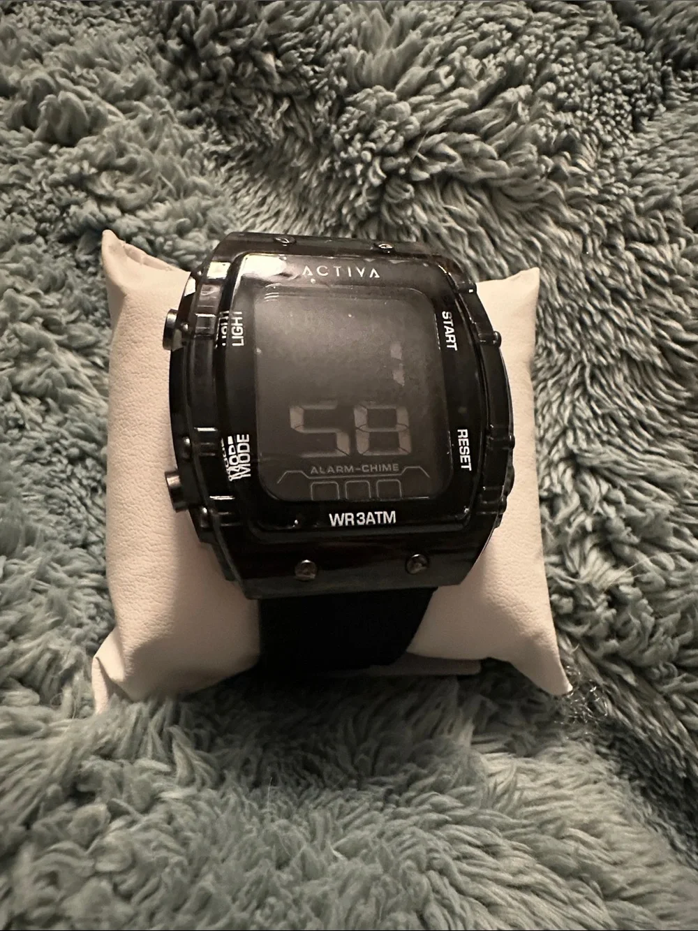 Ativa Black Digital Sports Watch with Rectangular Display